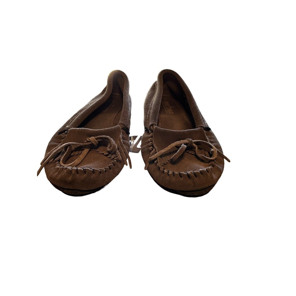 Minnetonka Slip‎ Ones Mocs Gray/dark Khaki Size 8 - Picture 4 of 5